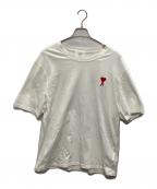 AMI Alexandre Mattiussiアミアレクサンドルマテュッシ）の古着「ハートロゴ刺繍Tシャツ」｜ホワイト