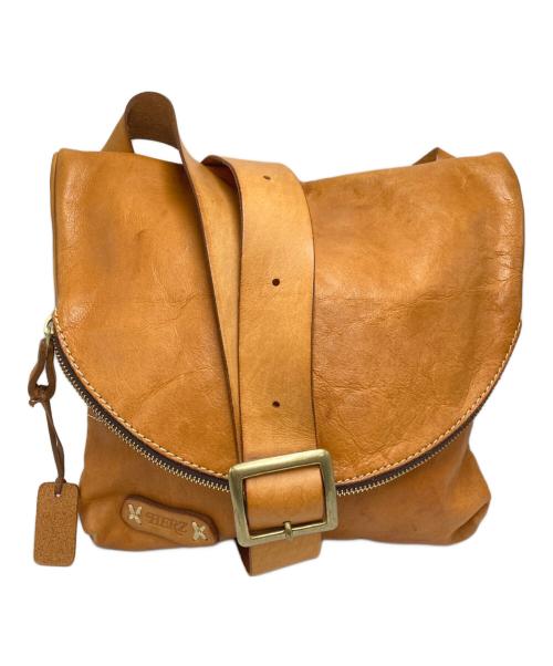 Herz（ヘルツ）Herz (ヘルツ) レザーショルダーバッグ ブラウンの古着・服飾アイテム