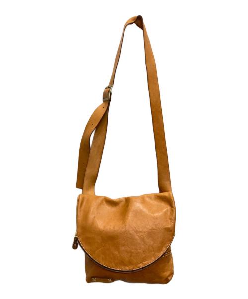 Herz（ヘルツ）Herz (ヘルツ) レザーショルダーバッグ ブラウンの古着・服飾アイテム