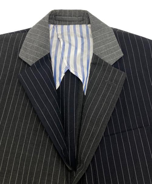 LARDINI（ラルディーニ）LARDINI (ラルディーニ) WOOSTER (ニックウースター) クレイジーパターンテーラードジャケット ネイビー×グレー サイズ:SIZE 48の古着・服飾アイテム