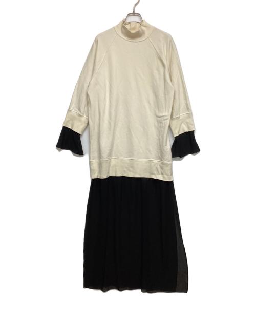 MM6 Maison Margiela（エムエムシックスメゾンマルジェラ）MM6 Maison Margiela (エムエムシックスメゾンマルジェラ) 切り替えワンピース ベージュ サイズ:XSの古着・服飾アイテム