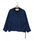 CULLNI×SHAREEFクルニ×シャリーフ）の古着「CHAOS Pattern Embroidered Patch Drawstring Long Sleeve Pullover」｜ブラック
