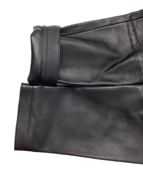 Calvin Klein（カルバンクライン）Calvin Klein (カルバンクライン) ラムレザーテーラードジャケット ブラック サイズ:SIZE 40の古着・服飾アイテム