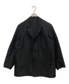 MARKAWAREマーカウェア）の古着「BRATAC SILK × ORGANIC WOOL TAFFETA COMFORT CAR COAT」｜ブラック