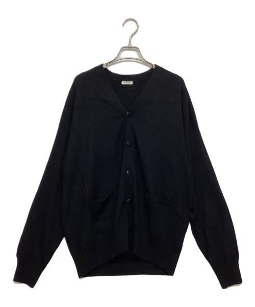 cash & barba（キャッシュアンドバルバ）cash & barba (キャッシュアンドバルバ) カシミヤ エルボーパッチ カーディガン ブラック サイズ:SIZE　2の古着・服飾アイテム