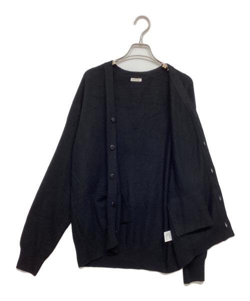 cash & barba（キャッシュアンドバルバ）cash & barba (キャッシュアンドバルバ) カシミヤ エルボーパッチ カーディガン ブラック サイズ:SIZE　2の古着・服飾アイテム