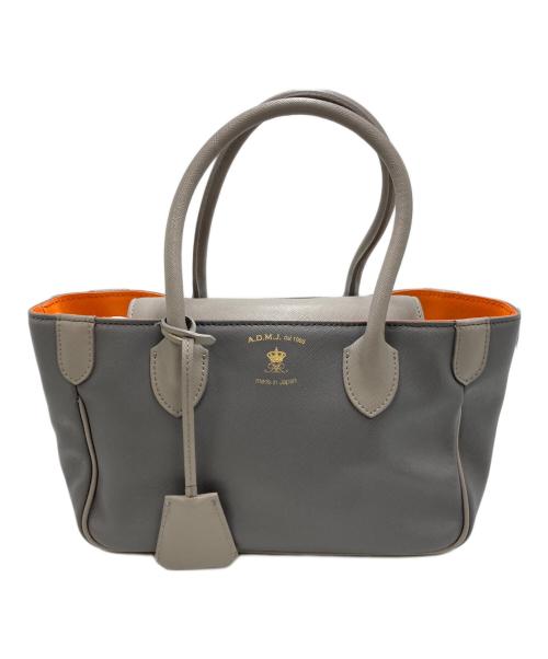 A.D.M.J.（エーディーエムジェイ）A.D.M.J. (エーディーエムジェイ) ミニトートバッグ グレーの古着・服飾アイテム