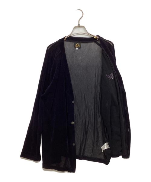 Needles（ニードルズ）Needles (ニードルズ) Nylon Mesh V Neck Cardigan パープル サイズ:Lの古着・服飾アイテム