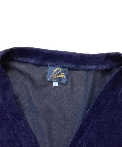 Needles（ニードルズ）Needles (ニードルズ) Nylon Mesh V Neck Cardigan パープル サイズ:Lの古着・服飾アイテム