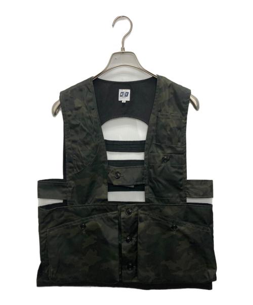 AiE（エーアイイー）AiE (エーアイイー) twill uneven dye nylon game vest カーキ サイズ:SIZE Mの古着・服飾アイテム