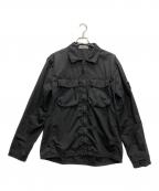 STONE ISLANDストーンアイランド）の古着「オールドトリートメントコットンジップシャツブルゾン」｜ブラック