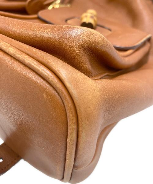 GUCCI（グッチ）GUCCI (グッチ) バンブーバックパック ブラウンの古着・服飾アイテム