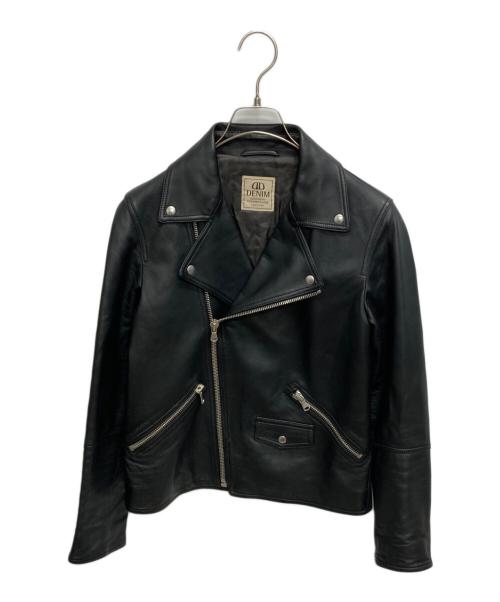 TOMORROW LAND（トゥモローランド）TOMORROW LAND (トゥモローランド) DENIM (デニム) シープレザーダブルライダースジャケット ブラック サイズ:SIZE 44の古着・服飾アイテム