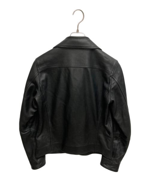 TOMORROW LAND（トゥモローランド）TOMORROW LAND (トゥモローランド) DENIM (デニム) シープレザーダブルライダースジャケット ブラック サイズ:SIZE 44の古着・服飾アイテム
