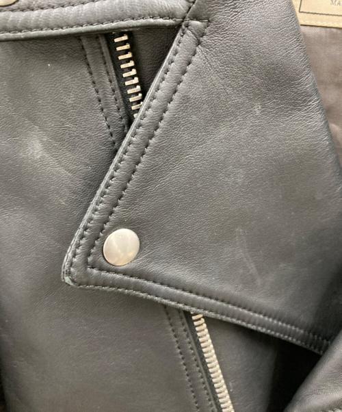 TOMORROW LAND（トゥモローランド）TOMORROW LAND (トゥモローランド) DENIM (デニム) シープレザーダブルライダースジャケット ブラック サイズ:SIZE 44の古着・服飾アイテム