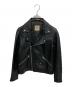 TOMORROW LAND（トゥモローランド）の古着「シープレザーダブルライダースジャケット」｜ブラック