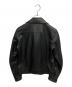 TOMORROW LAND (トゥモローランド) DENIM (デニム) シープレザーダブルライダースジャケット ブラック サイズ:SIZE 44：23000円