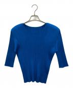 PLEATS PLEASEプリーツプリーズ）の古着「プリーツカットソー」｜ブルー