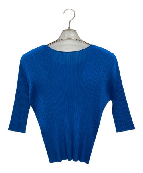 PLEATS PLEASE（プリーツプリーズ）PLEATS PLEASE (プリーツプリーズ) プリーツカットソー ブルー サイズ:SIZE 4の古着・服飾アイテム