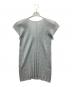PLEATS PLEASE (プリーツプリーズ) Vネックプリーツチュニック グレー サイズ:SIZE 3：15000円
