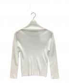 PLEATS PLEASEプリーツプリーズ）の古着「ハイネックプリーツカットソー」｜ホワイト