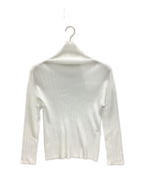 PLEATS PLEASE（プリーツプリーズ）PLEATS PLEASE (プリーツプリーズ) ハイネックプリーツカットソー ホワイト サイズ:SIZE 3の古着・服飾アイテム