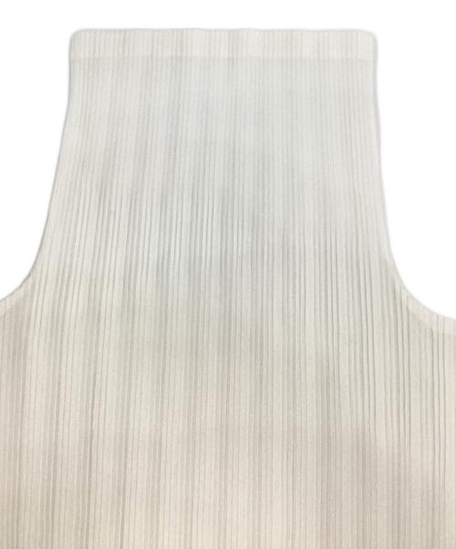 PLEATS PLEASE（プリーツプリーズ）PLEATS PLEASE (プリーツプリーズ) ハイネックプリーツカットソー ホワイト サイズ:SIZE 3の古着・服飾アイテム