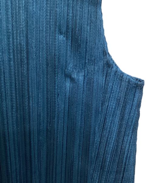 PLEATS PLEASE（プリーツプリーズ）PLEATS PLEASE (プリーツプリーズ) ノースリーブプリーツチュニック ブルー サイズ:SIZE 3の古着・服飾アイテム