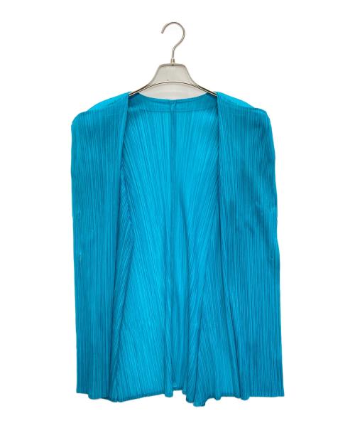 PLEATS PLEASE（プリーツプリーズ）PLEATS PLEASE (プリーツプリーズ) 2Bプリーツカーディガン スカイブルー サイズ:SIZE 3の古着・服飾アイテム