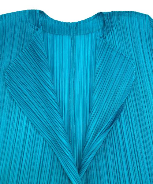 PLEATS PLEASE（プリーツプリーズ）PLEATS PLEASE (プリーツプリーズ) 2Bプリーツカーディガン スカイブルー サイズ:SIZE 3の古着・服飾アイテム
