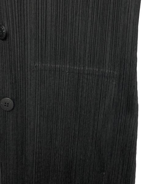 PLEATS PLEASE（プリーツプリーズ）PLEATS PLEASE (プリーツプリーズ) ノースリーブプリーツロングカーディガン ブラック サイズ:SIZE 3の古着・服飾アイテム