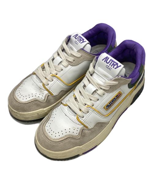 AUTRY（オートリ―）AUTRY (オートリ―) CLC Low ホワイト×パープル サイズ:SIZE 38の古着・服飾アイテム