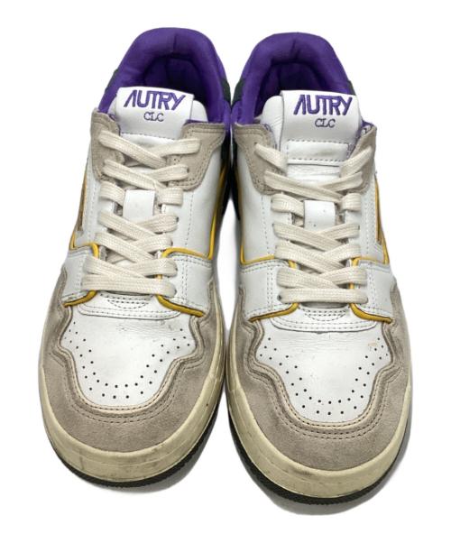 AUTRY（オートリ―）AUTRY (オートリ―) CLC Low ホワイト×パープル サイズ:SIZE 38の古着・服飾アイテム