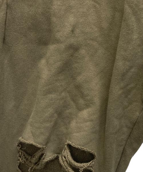 JUN/NAKAYAMA（ジュン ナカヤマ）JUN/NAKAYAMA (ジュン ナカヤマ) デストロイスウェットパンツ カーキ サイズ:SIZE Lの古着・服飾アイテム