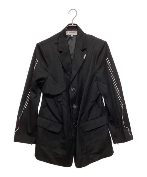 MIKAGE SHIN（ミカゲ シン）MIKAGE SHIN (ミカゲ シン) Pleat Belt Stitch Jacket ブラック サイズ:1の古着・服飾アイテム