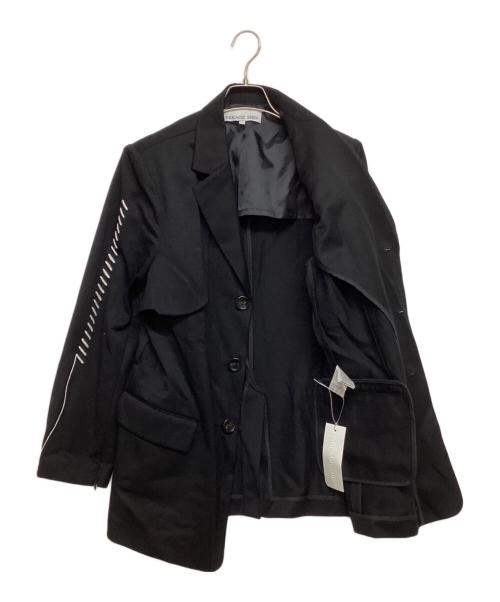 MIKAGE SHIN（ミカゲ シン）MIKAGE SHIN (ミカゲ シン) Pleat Belt Stitch Jacket ブラック サイズ:1の古着・服飾アイテム