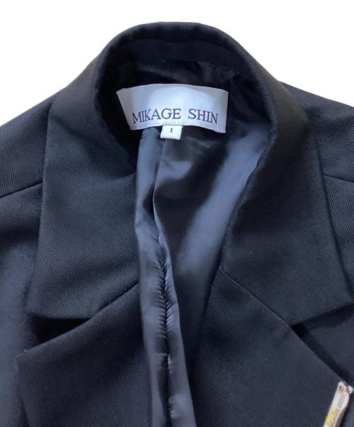 MIKAGE SHIN（ミカゲ シン）MIKAGE SHIN (ミカゲ シン) Pleat Belt Stitch Jacket ブラック サイズ:1の古着・服飾アイテム