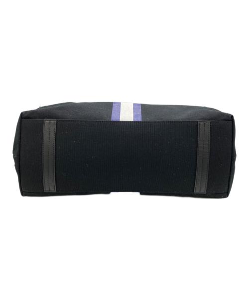 A.D.M.J.（エーディーエムジェイ）A.D.M.J. (エーディーエムジェイ) キャンバンスコンビトートバッグ ブラック×ブルーの古着・服飾アイテム