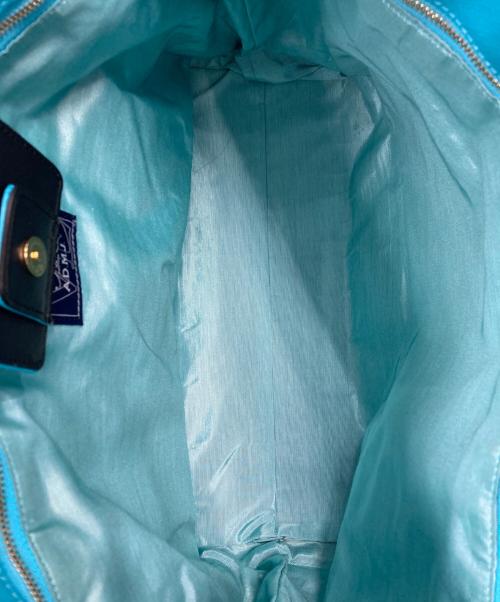 A.D.M.J.（エーディーエムジェイ）A.D.M.J. (エーディーエムジェイ) キャンバンスコンビトートバッグ ブラック×ブルーの古着・服飾アイテム