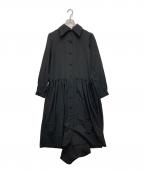 H&M×Maison Margielaエイチアンドエム×メゾンマルジェラ）の古着「変形シャツワンピース」｜ブラック