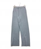 AURALEEオーラリー）の古着「WOOL RECYCLE POLYESTER HIGH GAUGE RIB KNIT PANTS」｜ブルー