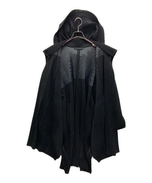 HOMME PLISSE ISSEY MIYAKE（オム プリッセ イッセイ ミヤケ）HOMME PLISSE ISSEY MIYAKE (オムプリッセ イッセイ ミヤケ) KITEプリーツコート ブラック サイズ:SIZE 1の古着・服飾アイテム