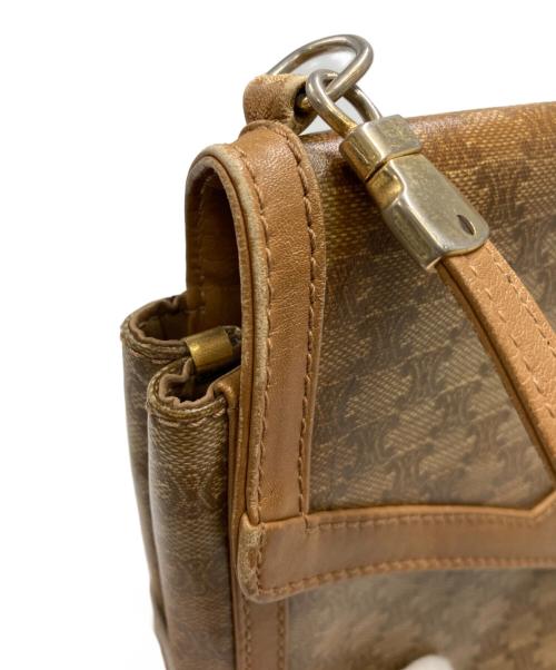 CELINE（セリーヌ）CELINE (セリーヌ) マカダム総柄ショルダーバッグ ベージュの古着・服飾アイテム