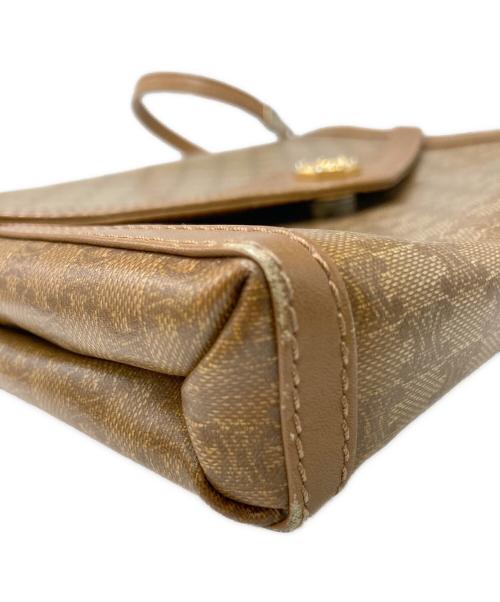 CELINE（セリーヌ）CELINE (セリーヌ) マカダム総柄ショルダーバッグ ベージュの古着・服飾アイテム