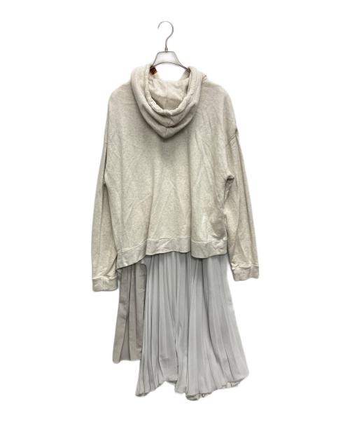 MIHARA YASUHIRO（ミハラヤスヒロ）MIHARA YASUHIRO (ミハラヤスヒロ) HOODIE COMBINED DRESS ホワイト×グレー サイズ:SIZE Freeの古着・服飾アイテム