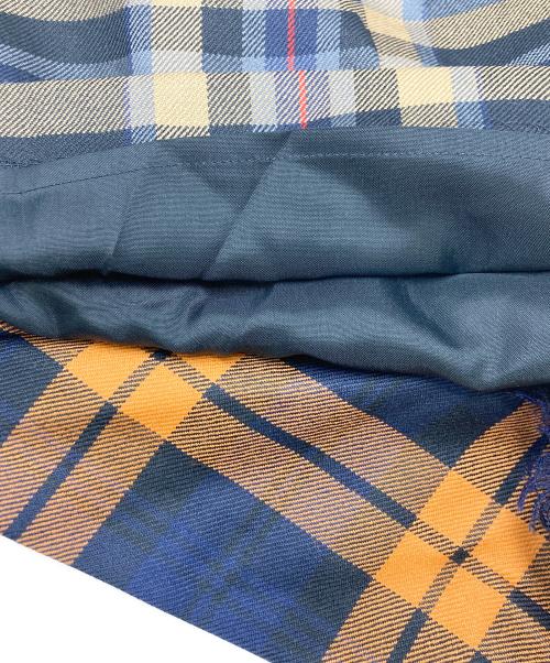 O'NEIL OF DUBLIN（オニールオブダブリン）O'NEIL OF DUBLIN (オニールオブダブリン) ウールチェックラップスカート ブラウン サイズ:SIZE 10の古着・服飾アイテム