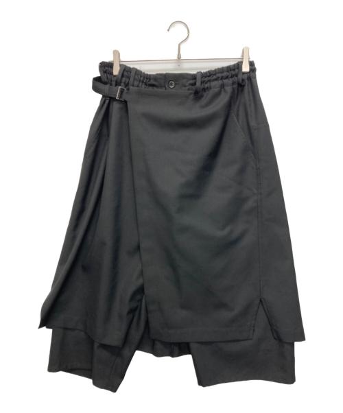 GROUND Y（グラウンドワイ）GROUND Y (グラウンドワイ) T-W Gabardine Wrap Pants type1 ブラック サイズ:SIZE 3の古着・服飾アイテム