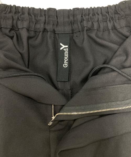 GROUND Y（グラウンドワイ）GROUND Y (グラウンドワイ) T-W Gabardine Wrap Pants type1 ブラック サイズ:SIZE 3の古着・服飾アイテム