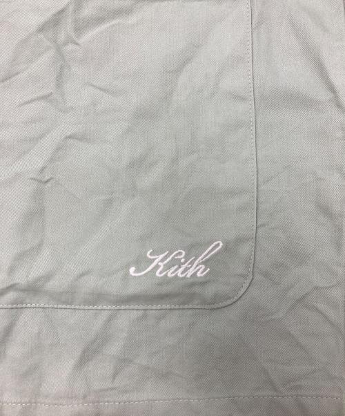 KITH（キス）KITH (キス) Silk Cotton Boxy Collared Overshirt オリーブ サイズ:SIZE Mの古着・服飾アイテム