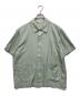 KITH（キス）の古着「Silk Cotton Boxy Collared Overshirt」｜オリーブ